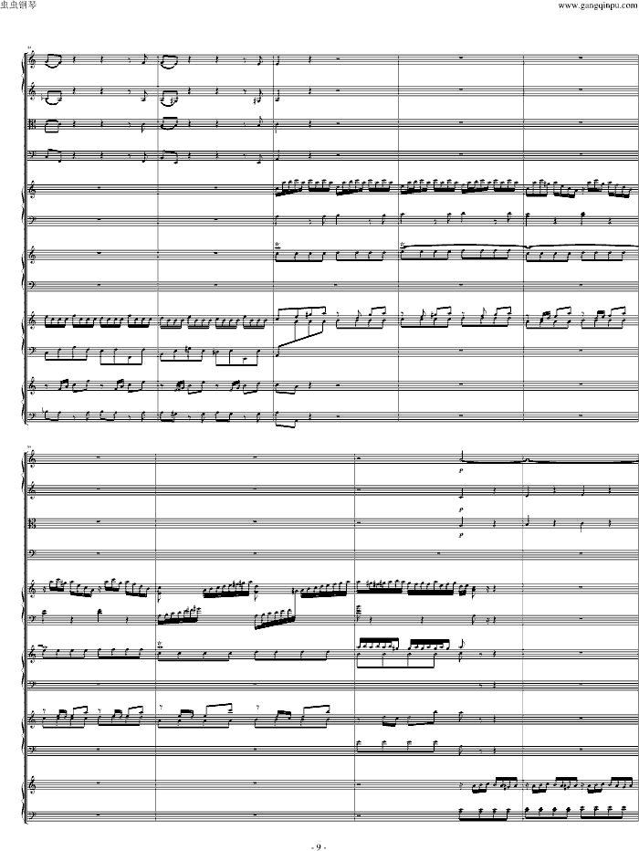 四羽管键琴协奏曲 BWV1065-钢琴谱(钢琴曲)-巴哈-Bach, Johann Sebastian9