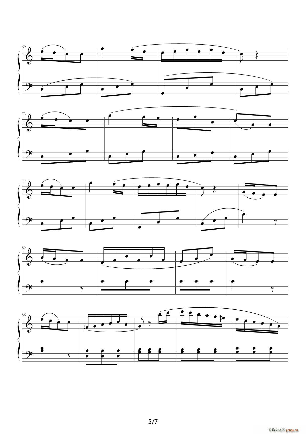 克列门蒂小奏鸣曲Op 36 No 1（三个乐章） C调5