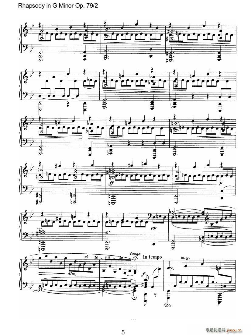 Brahms Rhapsody Op79 25