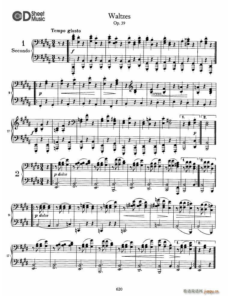 Brahms op 39 Waltzes2