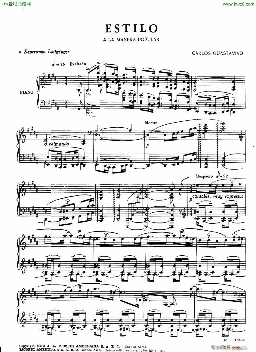 Guastavino Estilo A la manera popular1