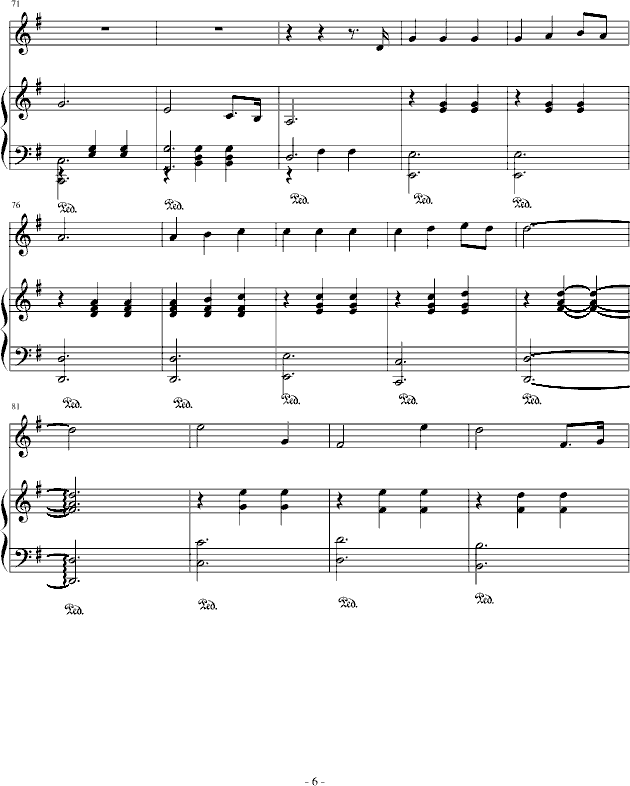 断臂山主题（弹唱）-钢琴谱(钢琴曲)-影视6