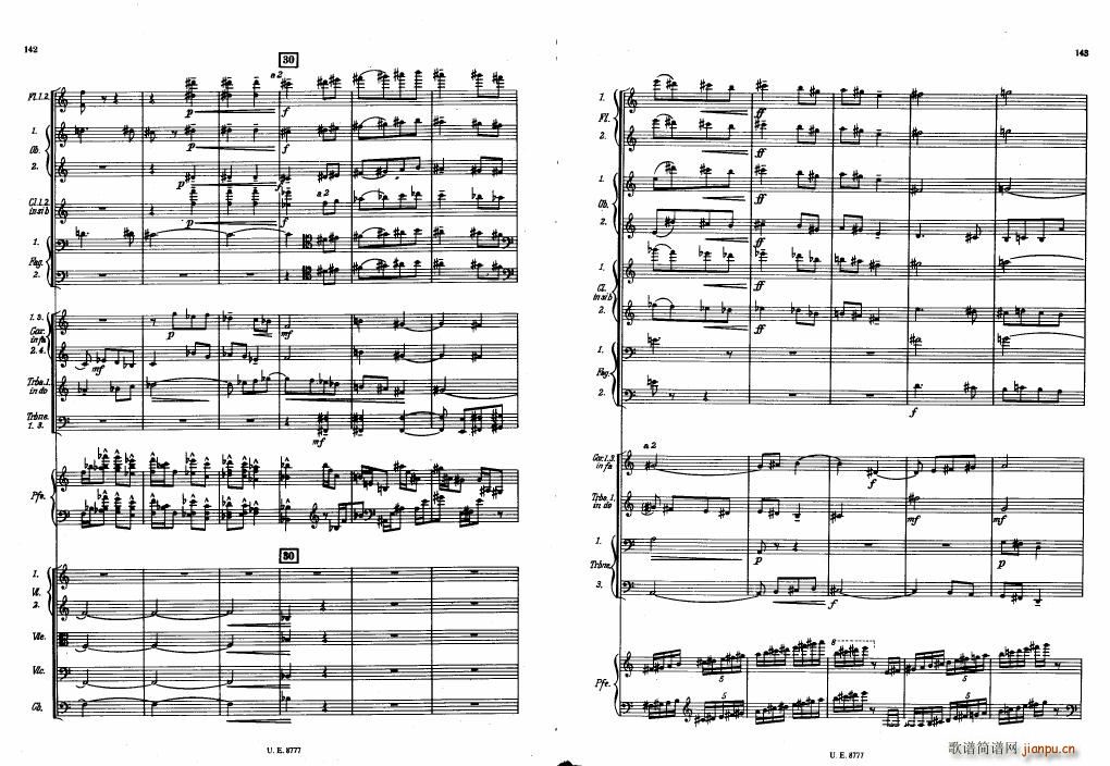 Bartok SZ 83 Piano Concerto No1 Full Score 二31