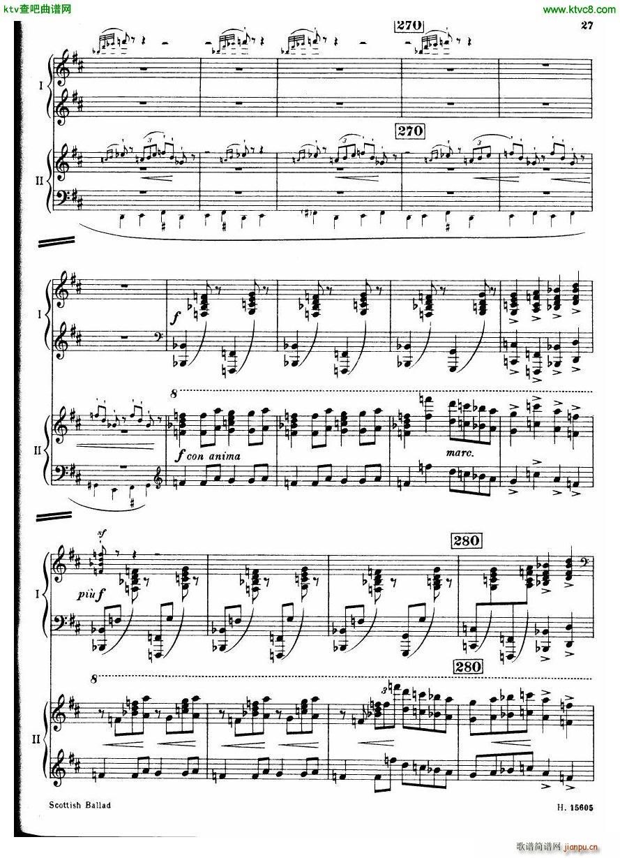 Britten Scottish Ballad op 26 arr for 2 pianos28