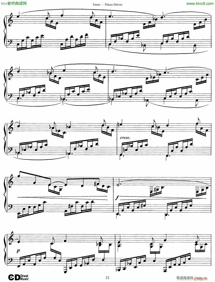 Faure 8 Pieces Breves Op 8421