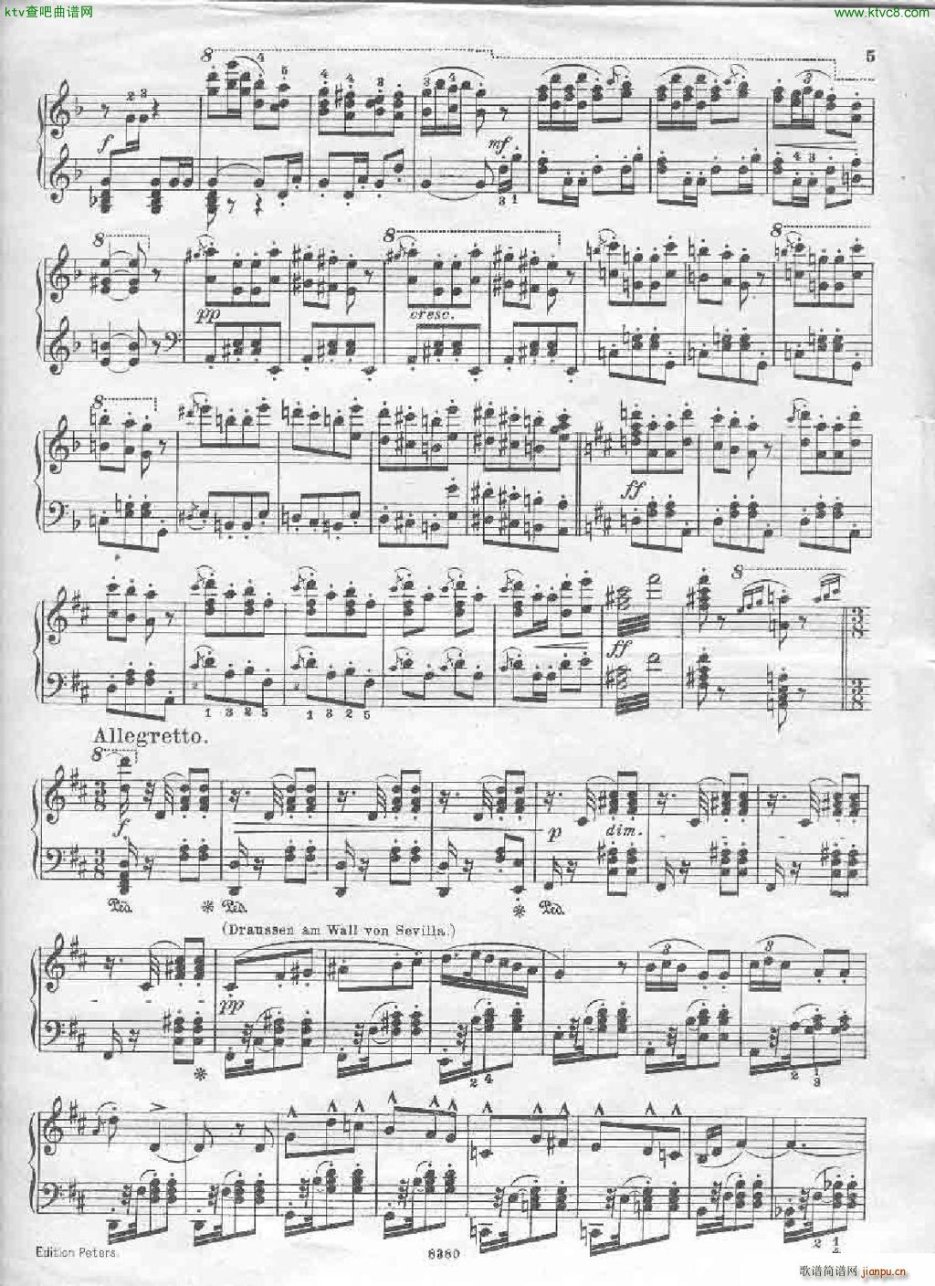 Bizet Carmen themes ed peters5