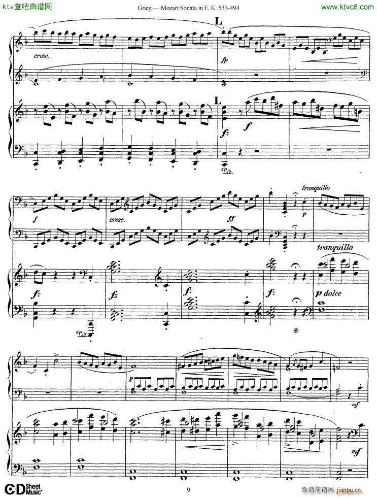 Grieg Sonata K 533 Mozart 2nd Piano Grieg9