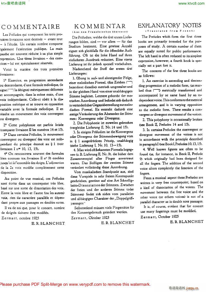 Blanchet Op 41 64 Preludes 四9