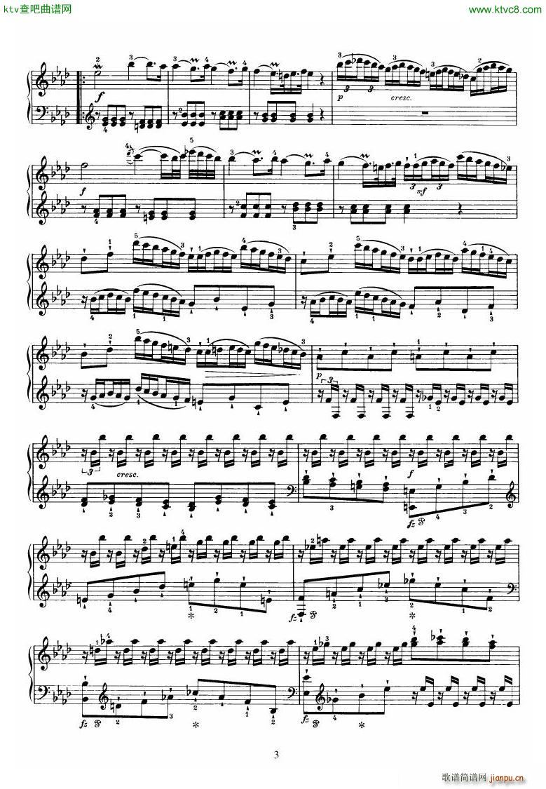 Piano Sonata No 46 in Ab3