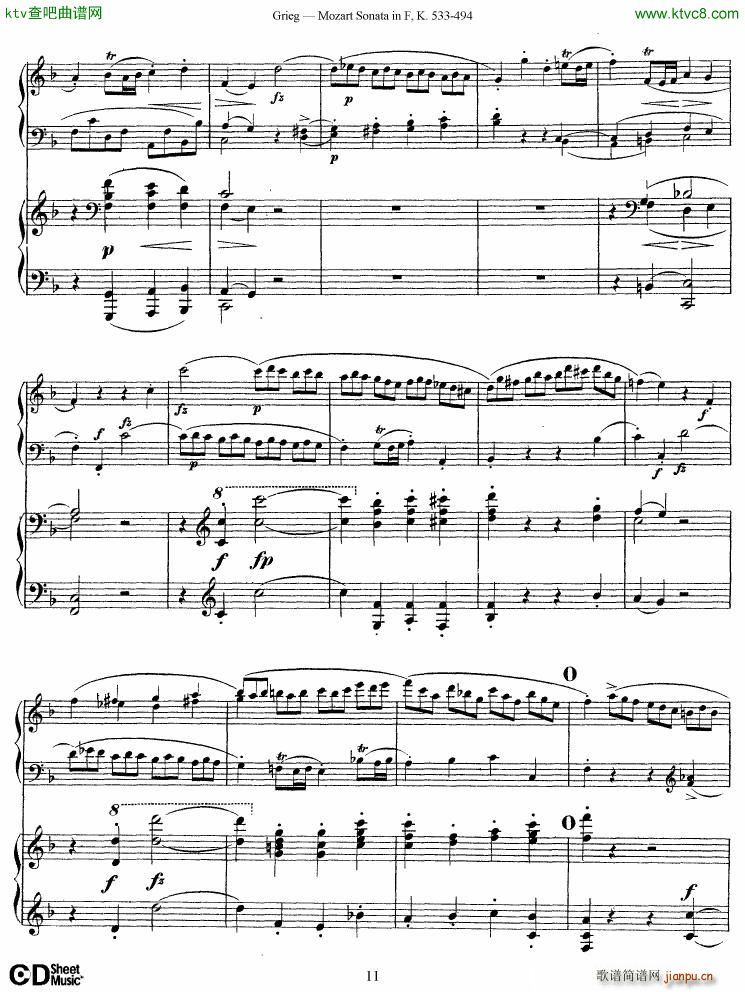 Grieg Sonata K 533 Mozart 2nd Piano Grieg11