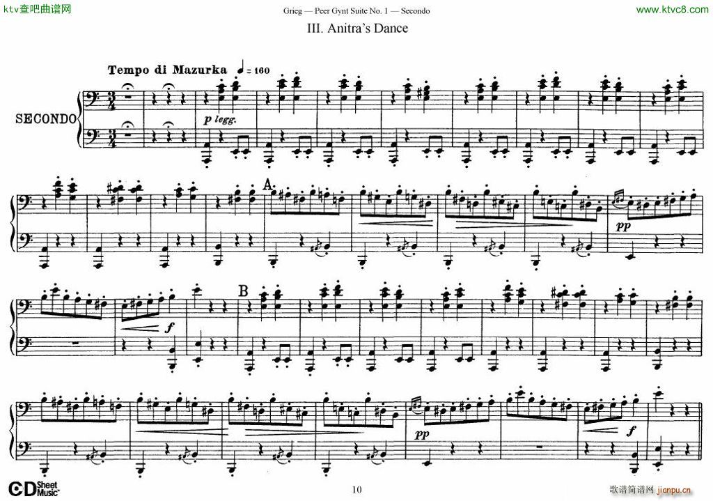 Grieg Two Symphonic Dances 4 Hands10