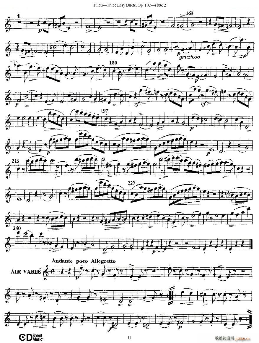 Three Easy Duets Op 102 之第二长笛（三首简易重奏曲作品102号） 铜管11