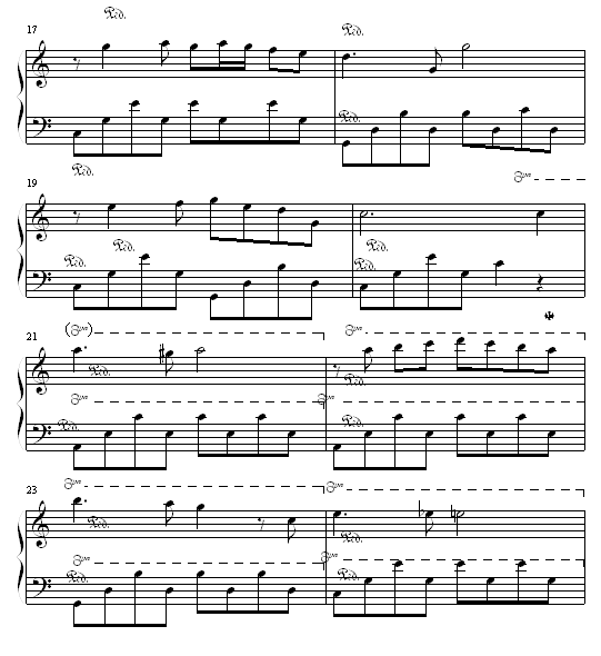 相思河畔-钢琴谱(钢琴曲)-陈百强3