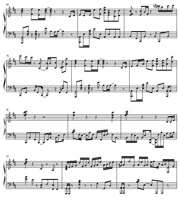 鸟之诗 - ＜完美版＞-钢琴谱(钢琴曲)-动漫影视6