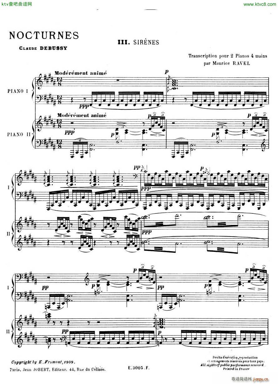 Debussy Ravel 3 Nocturnes 2pno32