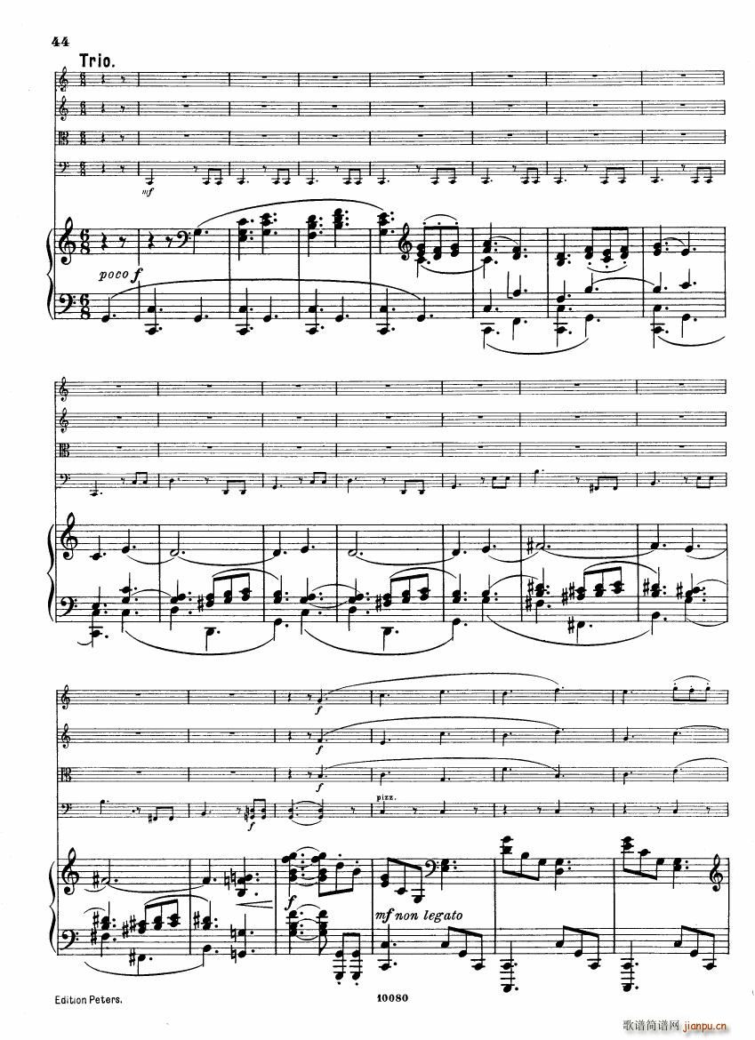 Brahms op 34 Piano Quintet f minor score 二2