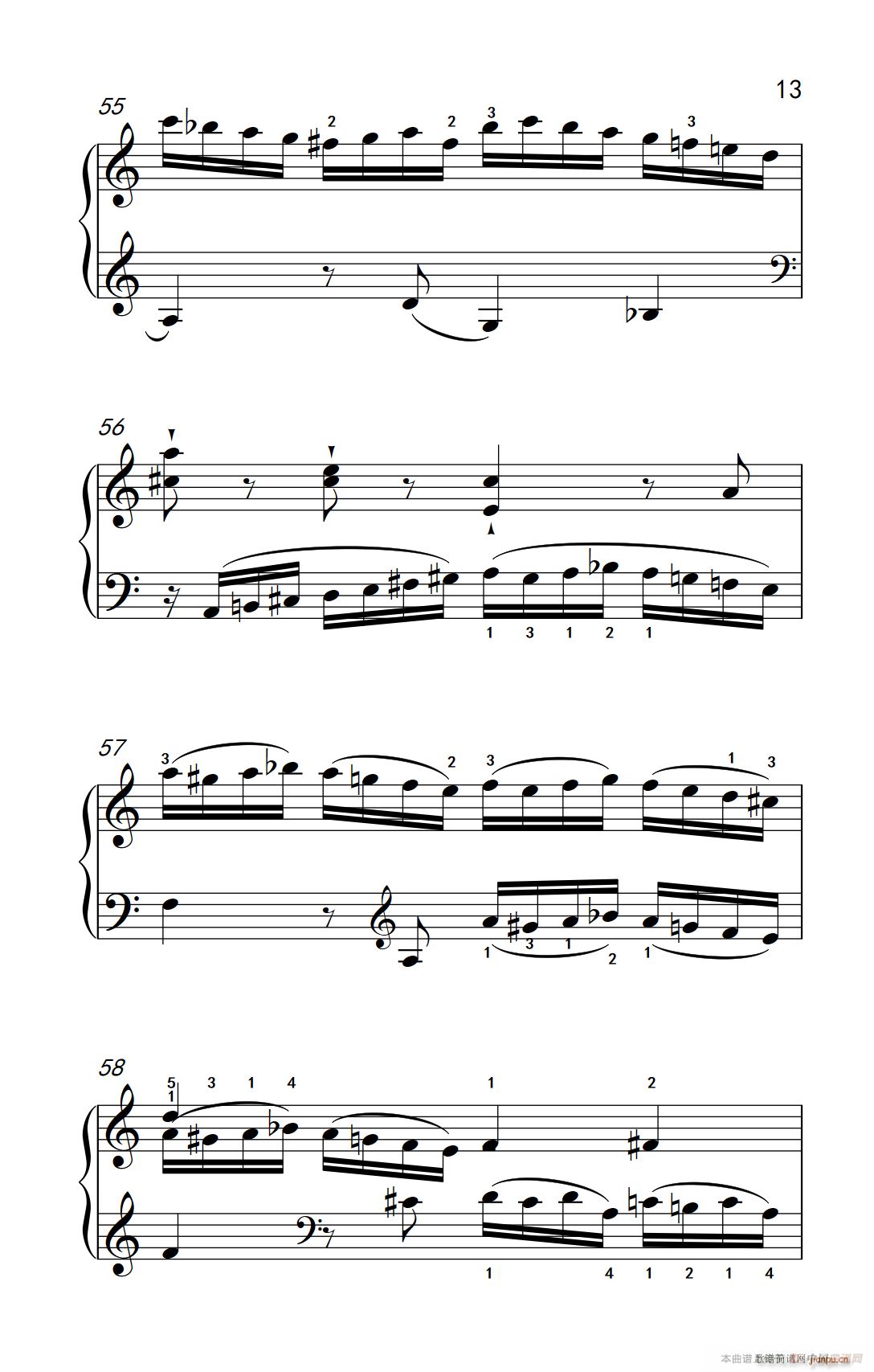第九级1 C大调奏鸣曲 第一乐章 Hob XVI 50（中央音乐学院 钢琴（业余）考级教程 7-9级）13