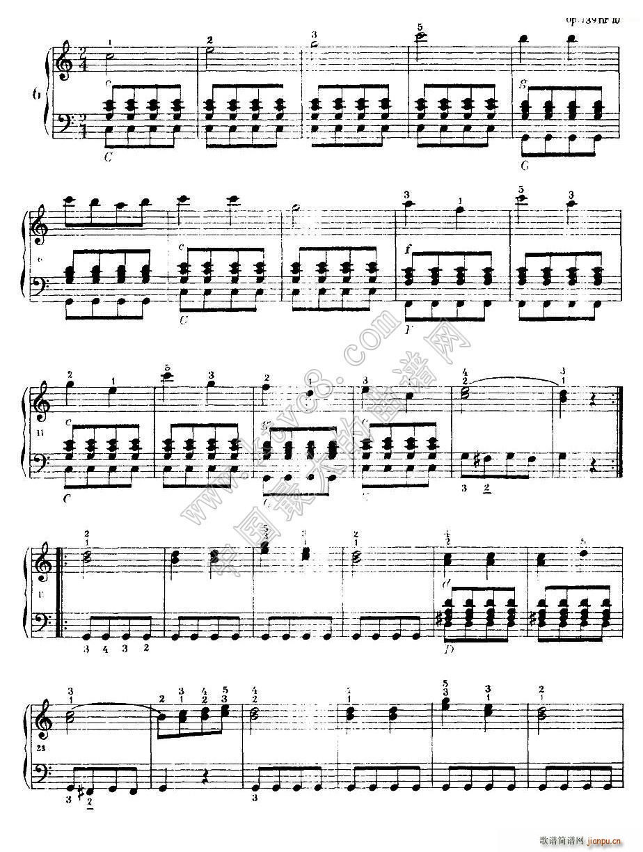 《车尔尼手风琴练习曲集》（第Ⅰ册） （1―9）4