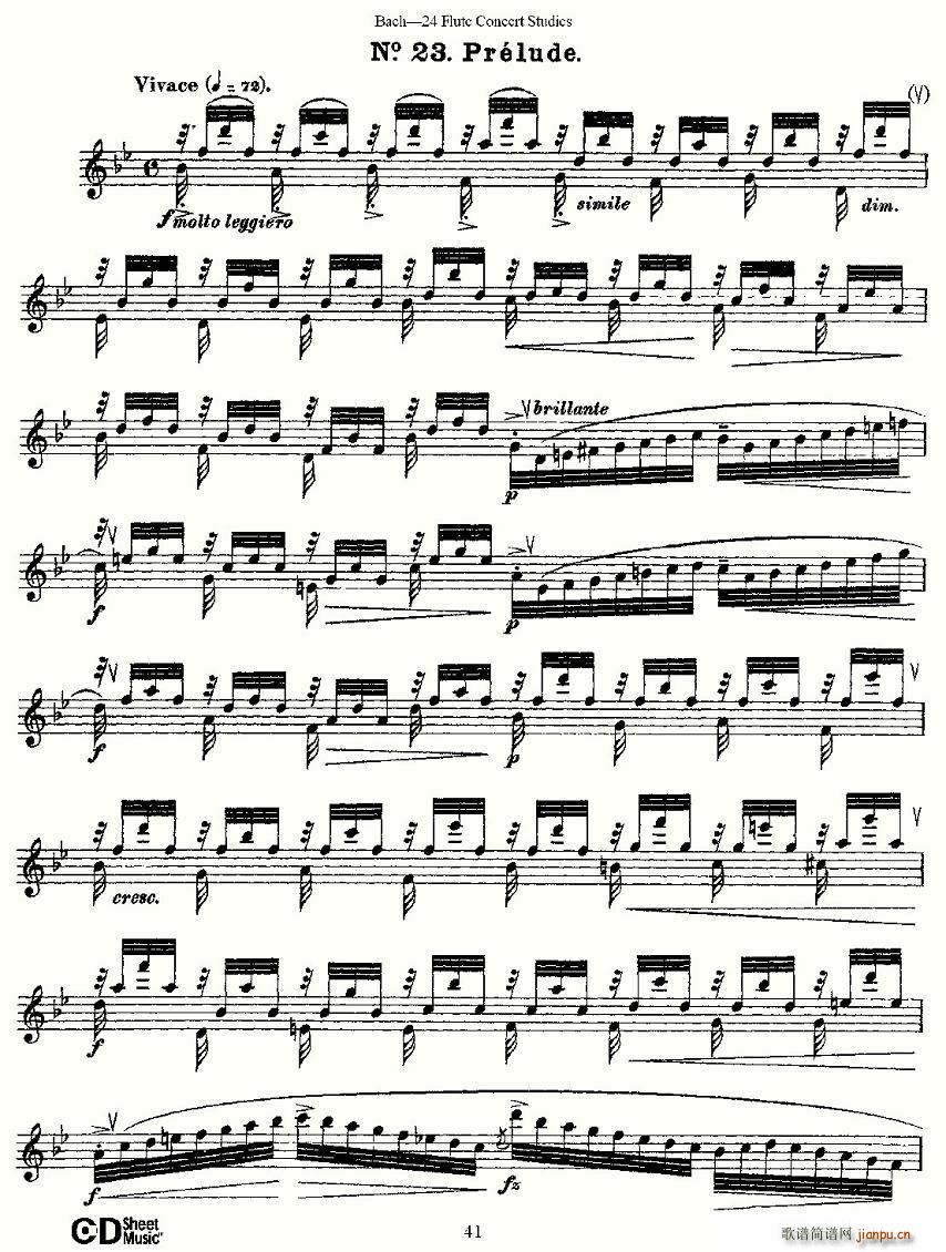 Bach-24 Flutc Concert Studies 之20―24（巴赫―24首长笛音乐会练习曲）5