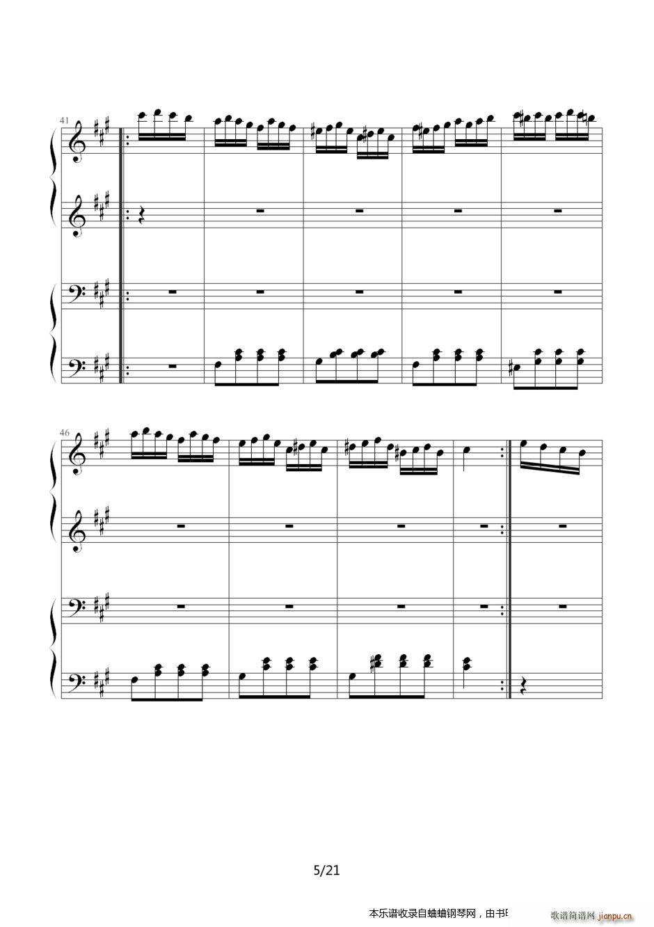 土耳其进行曲（四手联弹加难版）5