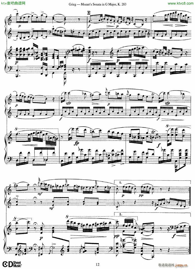 Grieg Sonata K 582 Mozart 2nd Piano Grieg12