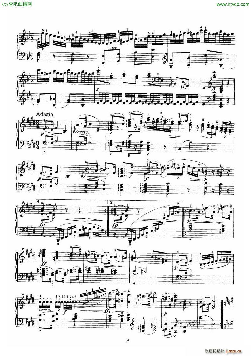 Piano Sonata No 52 in Eb9