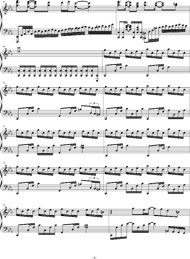 悲魂曲-钢琴谱(钢琴曲)-吴越6