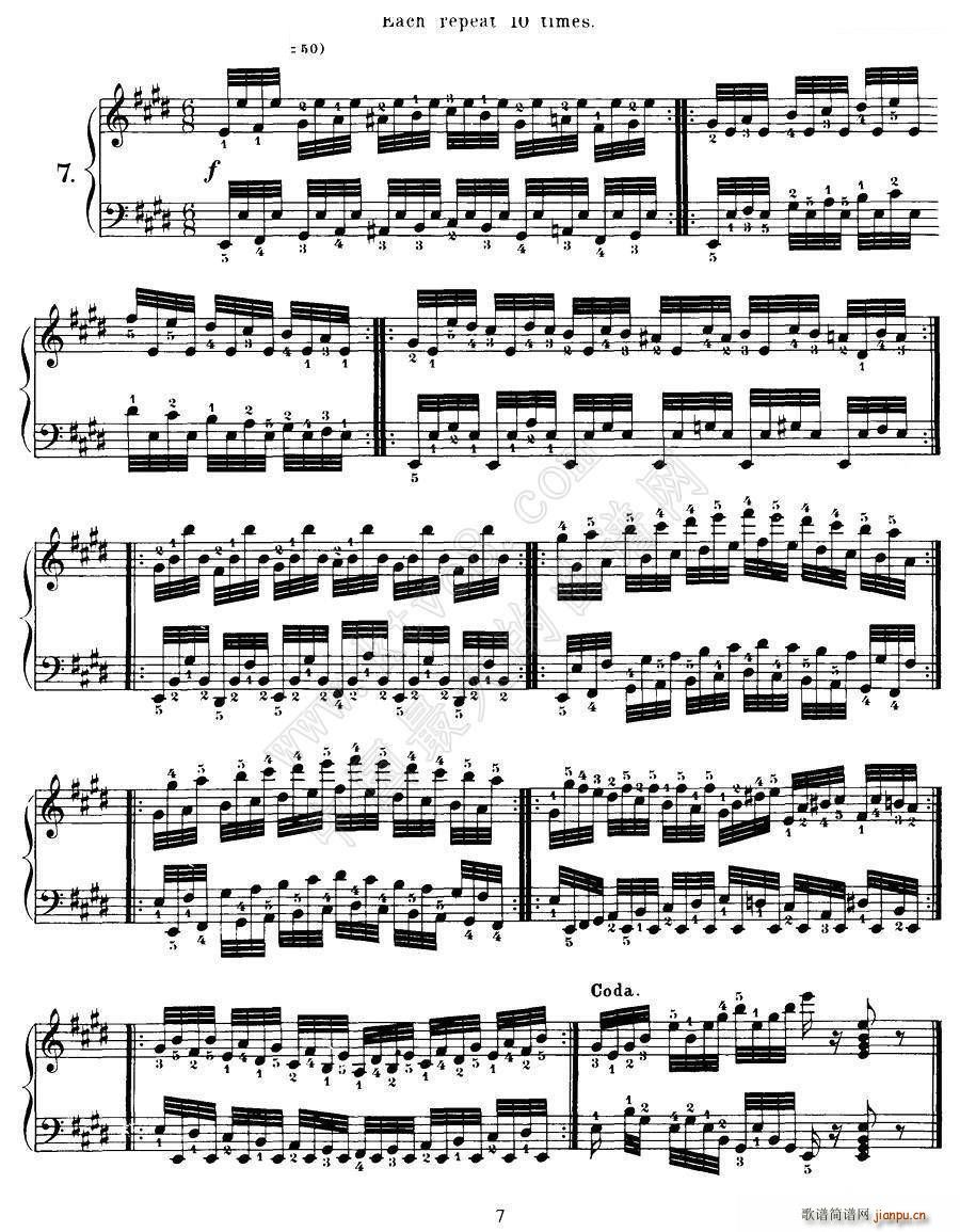 Czerny - 40 Daily Exerci Op 337（6―10）（40首日常训练曲）2