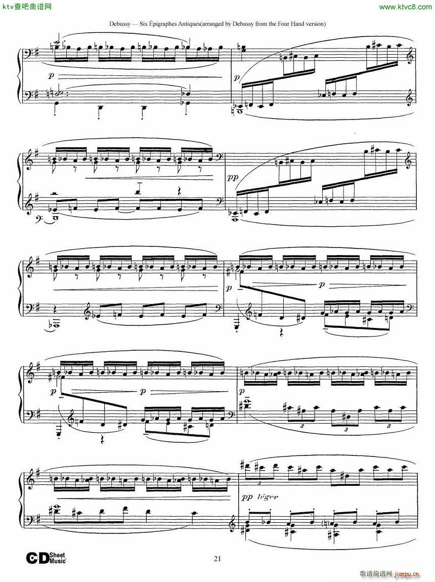 Debussy Sex épigraphes Antique 1 Piano21