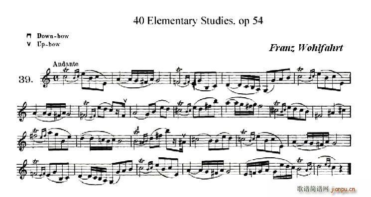 40首小提琴初级技巧练习曲之391