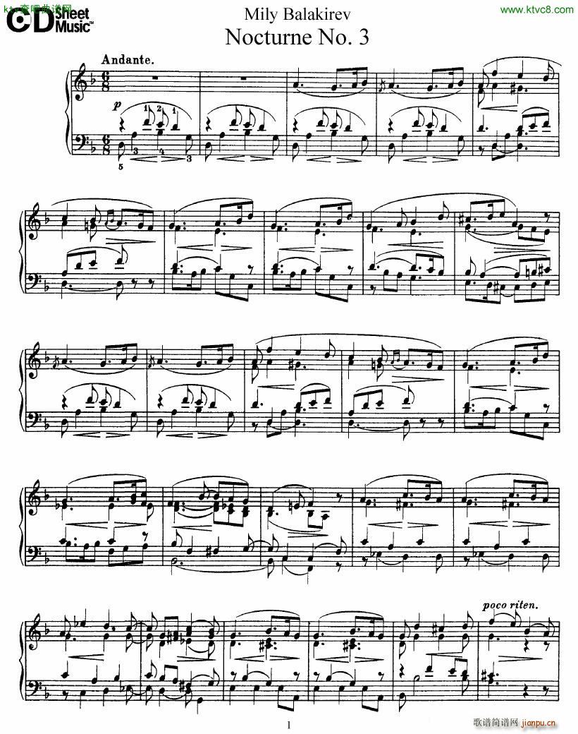 Balakirev Nocturne No 31