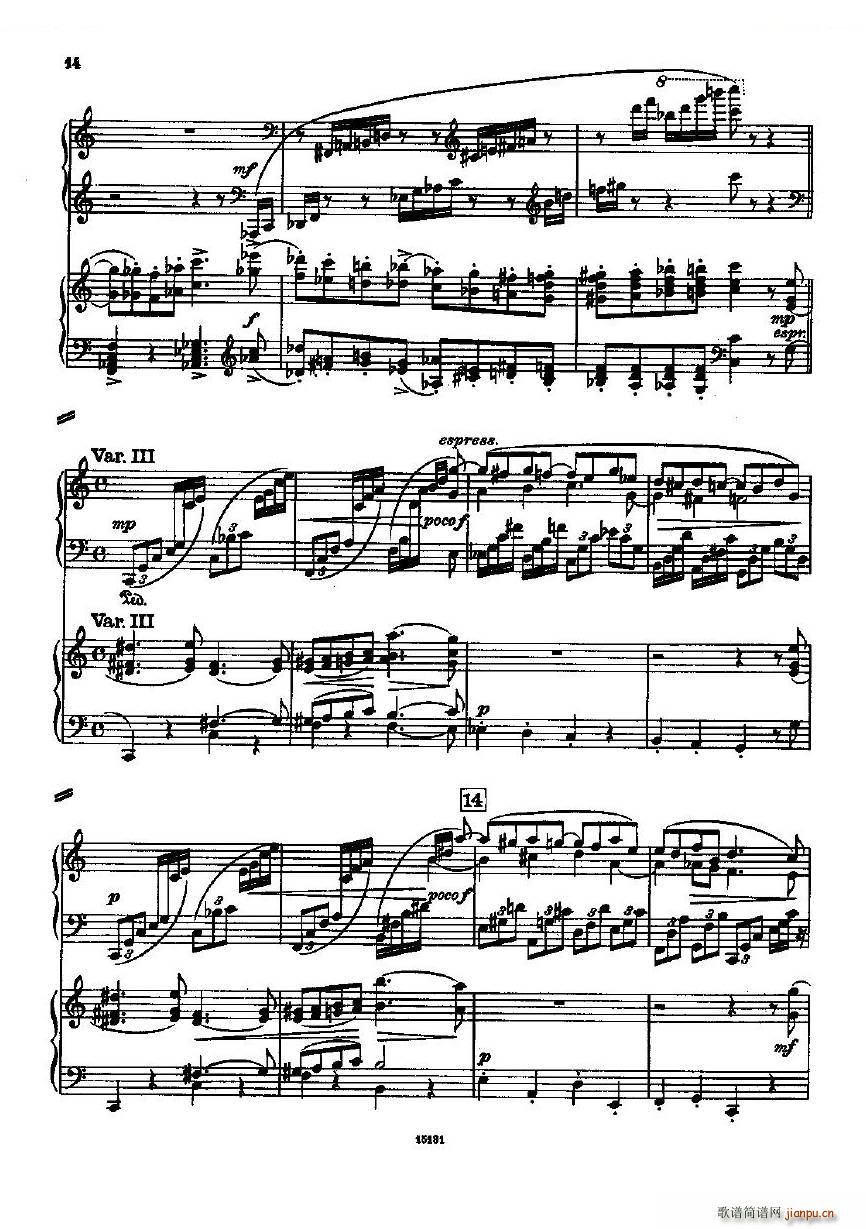 Dohnanyi Variations Nursery Rhyme Op25（一）14