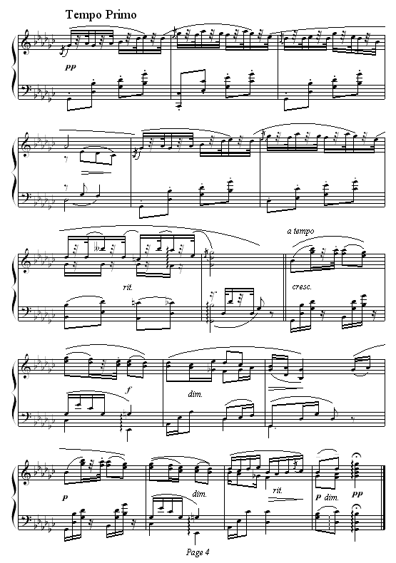 幽默曲-钢琴谱(钢琴曲)-德沃夏克4