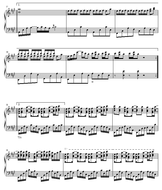 牡丹江-钢琴谱(钢琴曲)-南拳妈妈3