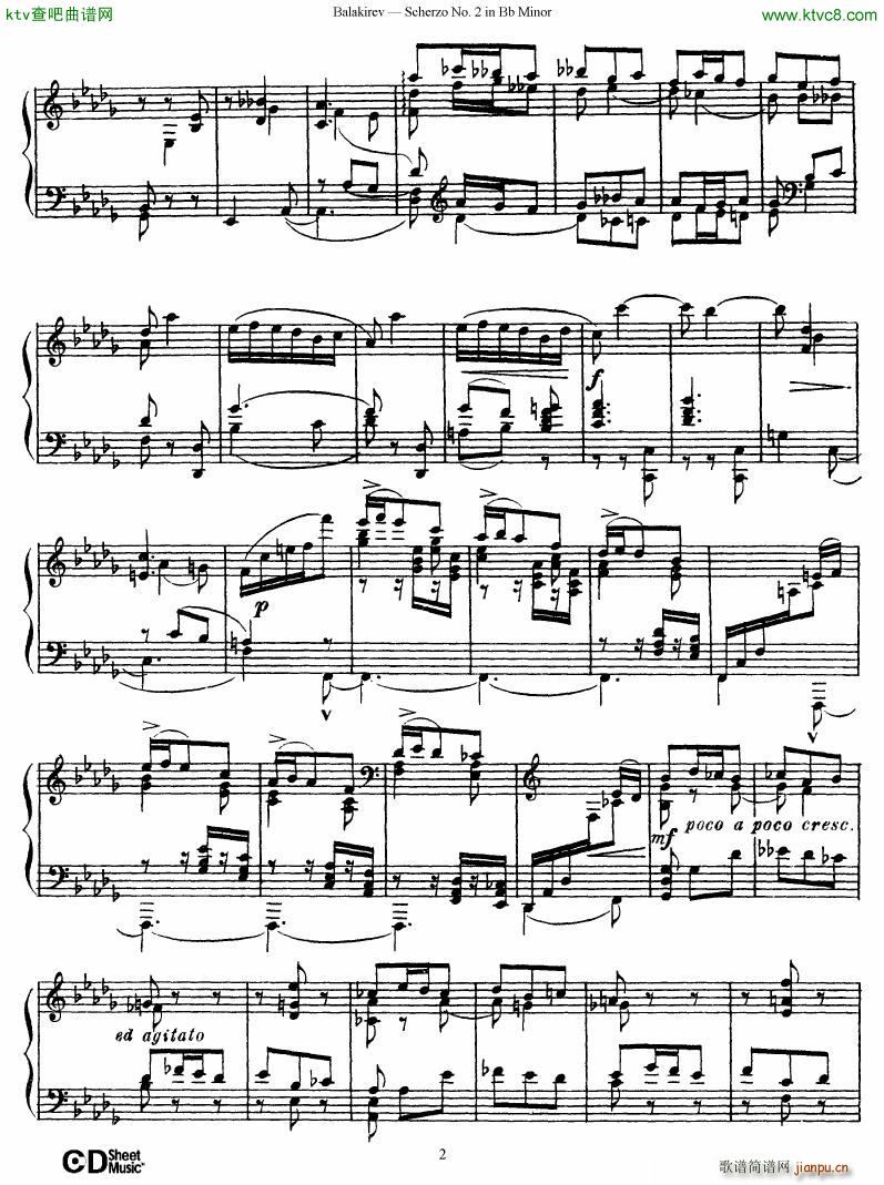 Balakirev Scherzo No 2 Bb Minor2