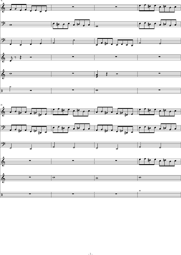 不和素质低的人闹-钢琴谱(钢琴曲)-葬礼の华彩3