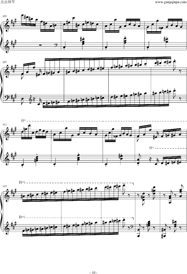 李斯特 《匈牙利狂想曲第11号》-钢琴谱(钢琴曲)-李斯特10