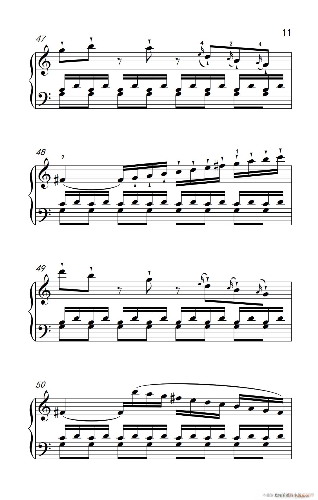 第九级1 C大调奏鸣曲 第一乐章 Hob XVI 50（中央音乐学院 钢琴（业余）考级教程 7-9级）11