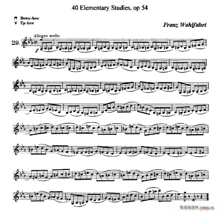 40首小提琴初级技巧练习曲之291
