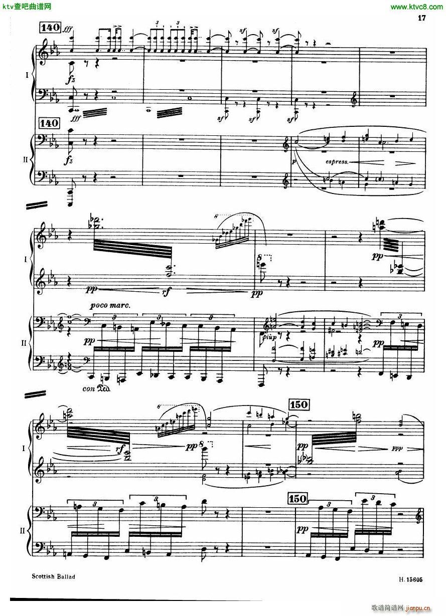 Britten Scottish Ballad op 26 arr for 2 pianos18