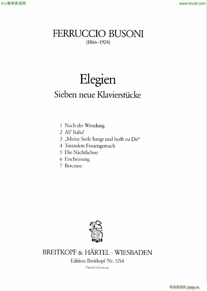 Busoni 1 Elegy No 11