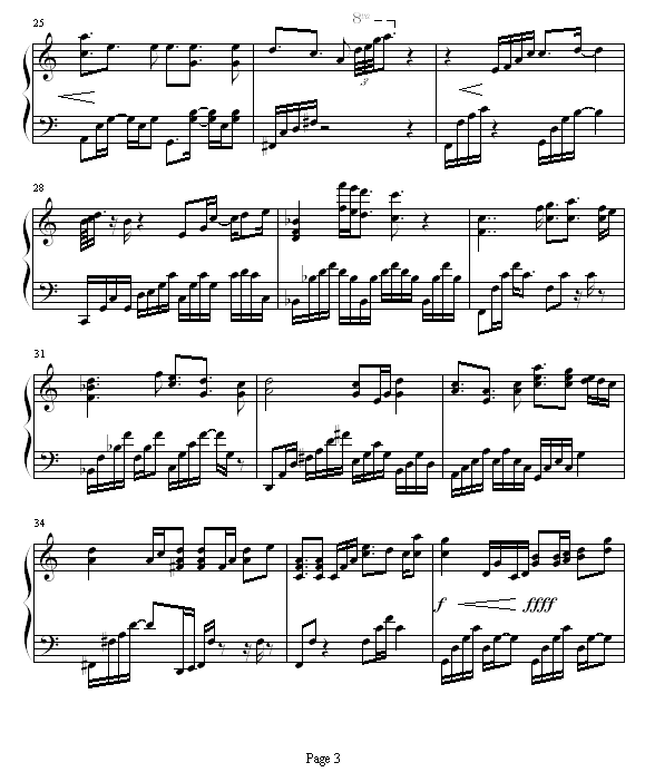 保护色-终极一班-钢琴谱(钢琴曲)-终极一班3