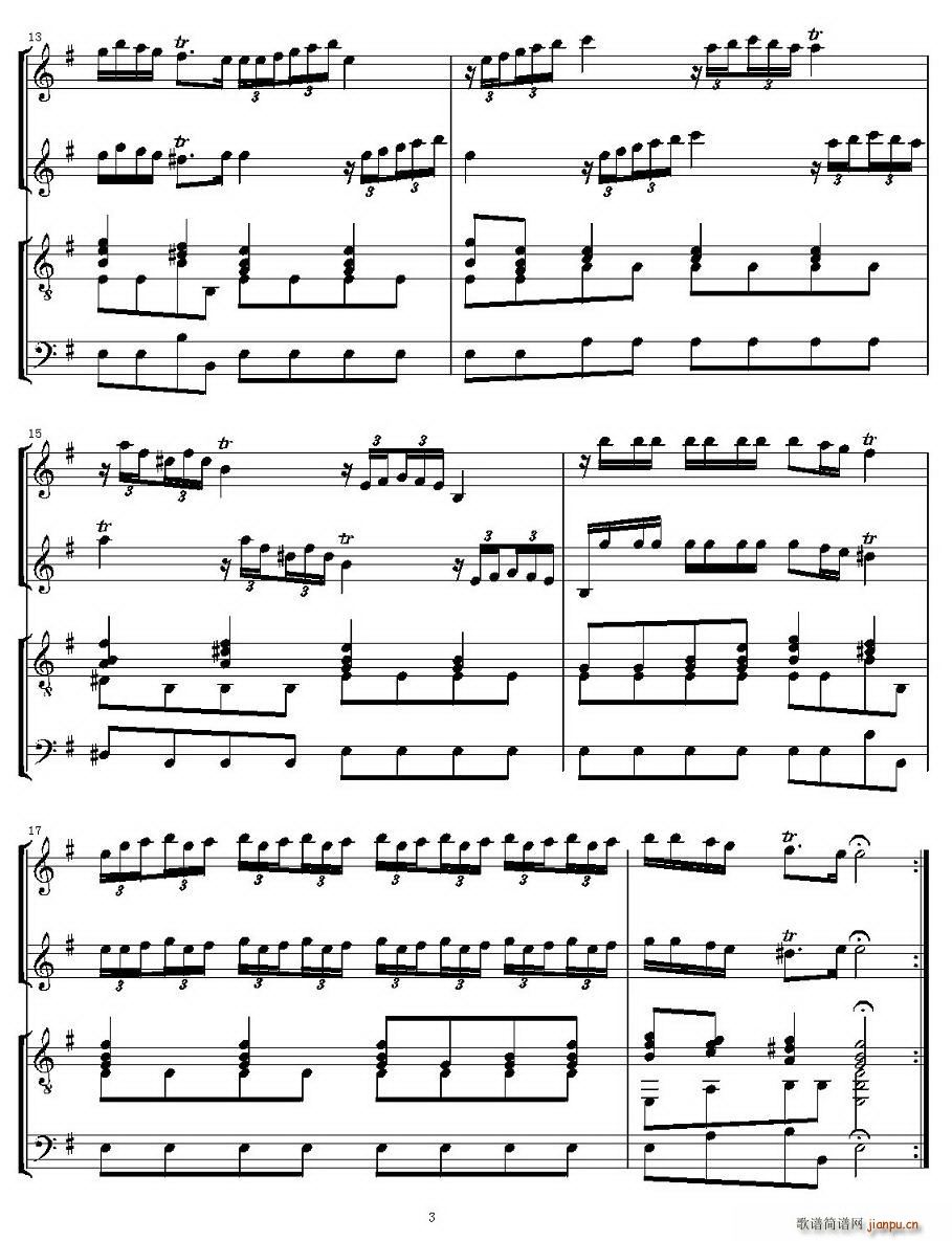 维瓦尔第如歌的行板（吉他重奏）3