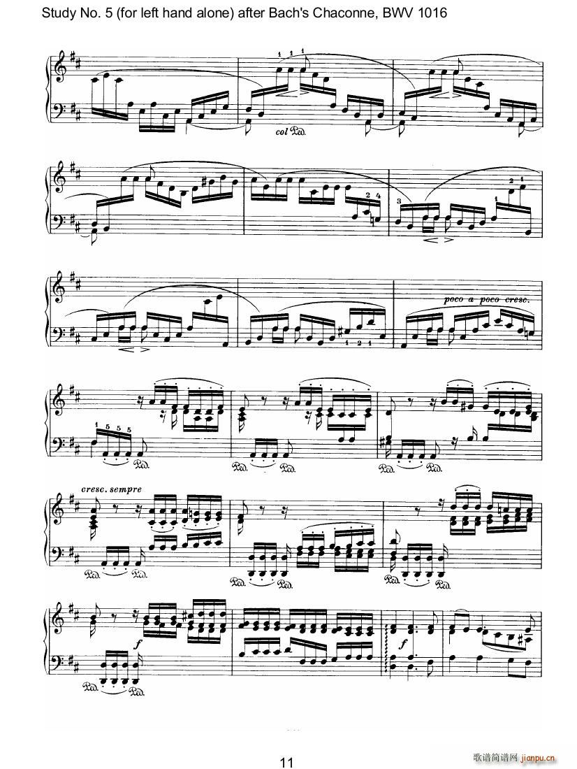 Bach Brahms BWV1016 Chaconne as Etude 5 left hand21