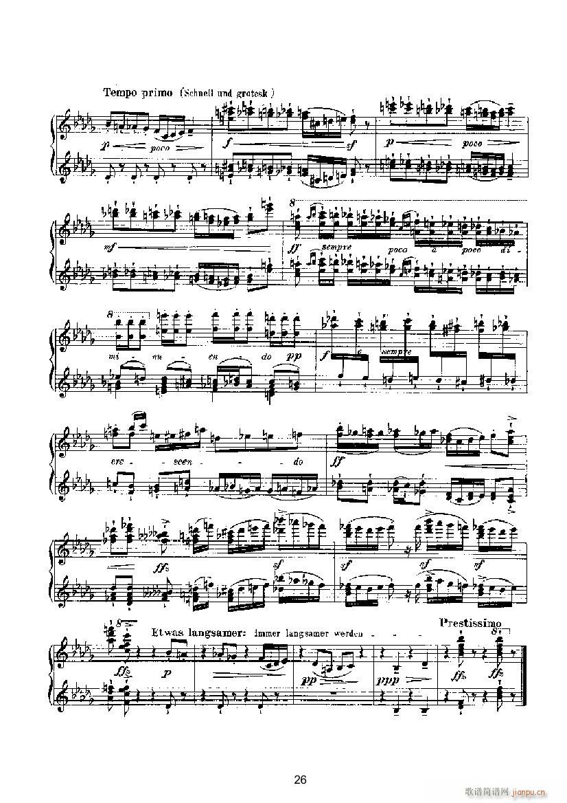滑稽曲4（四手联弹） 键盘类 钢琴_马克斯.雷格尔5