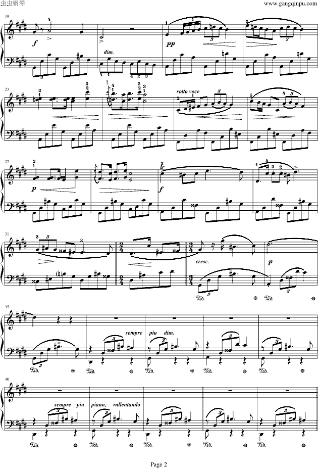 肖邦-升c小调夜曲-钢琴谱(钢琴曲)-肖邦-chopin2