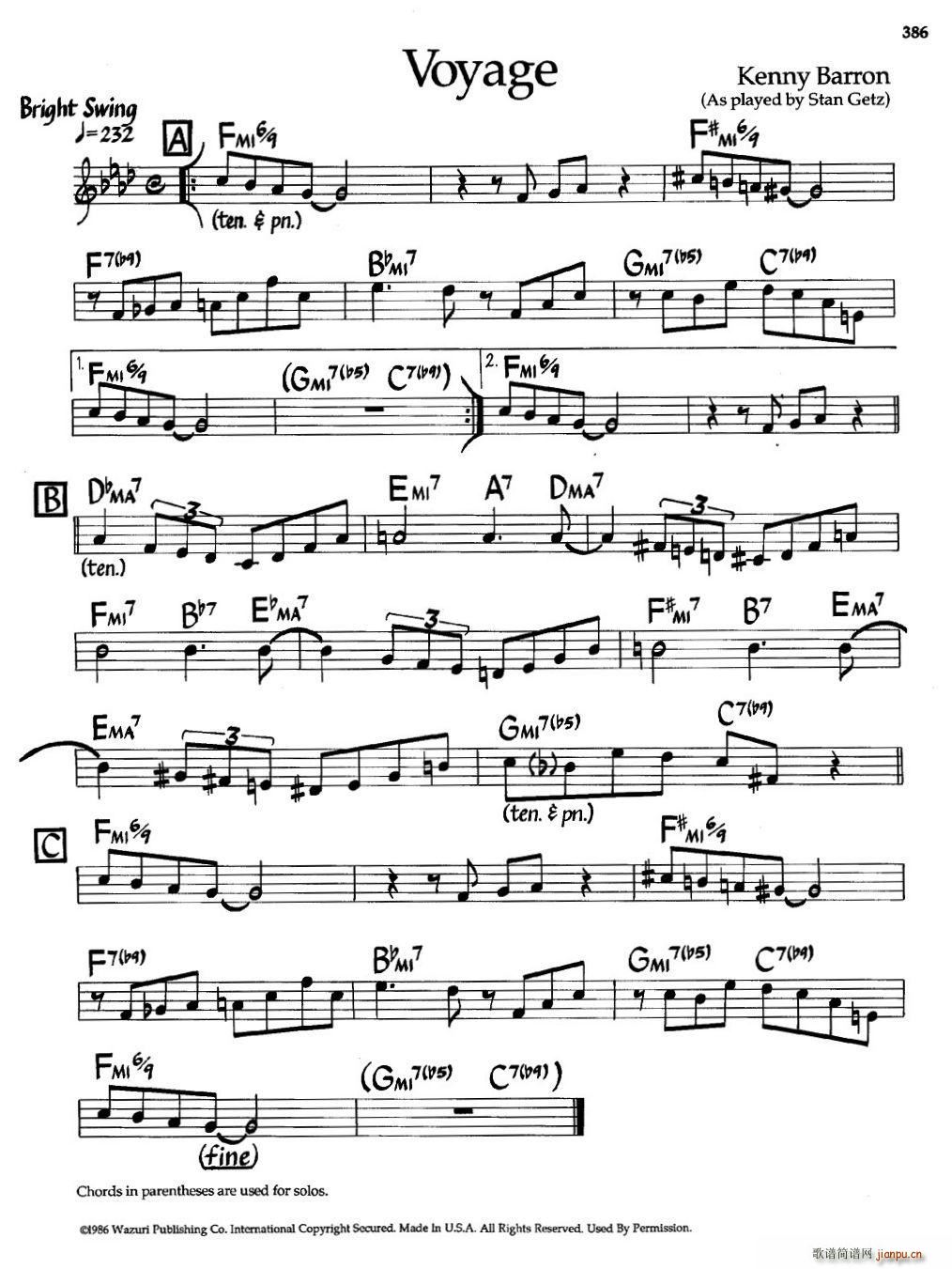 Voyage(爵士钢琴曲)1