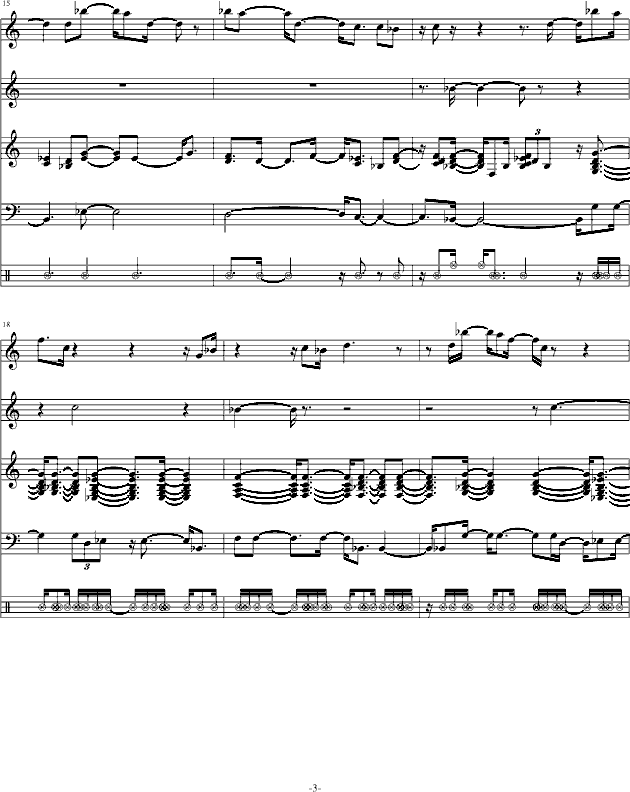 圣斗士冥王篇地球仪-钢琴谱(钢琴曲)-圣斗士3