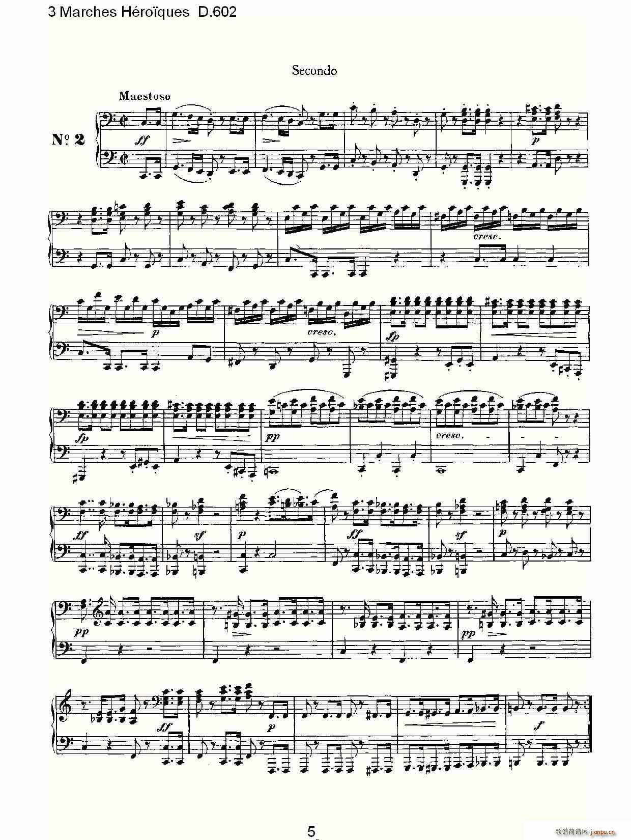 3 Marches Héro?ques D 602 3 进行曲Héro?ques D 602_弗朗兹 舒柏特4