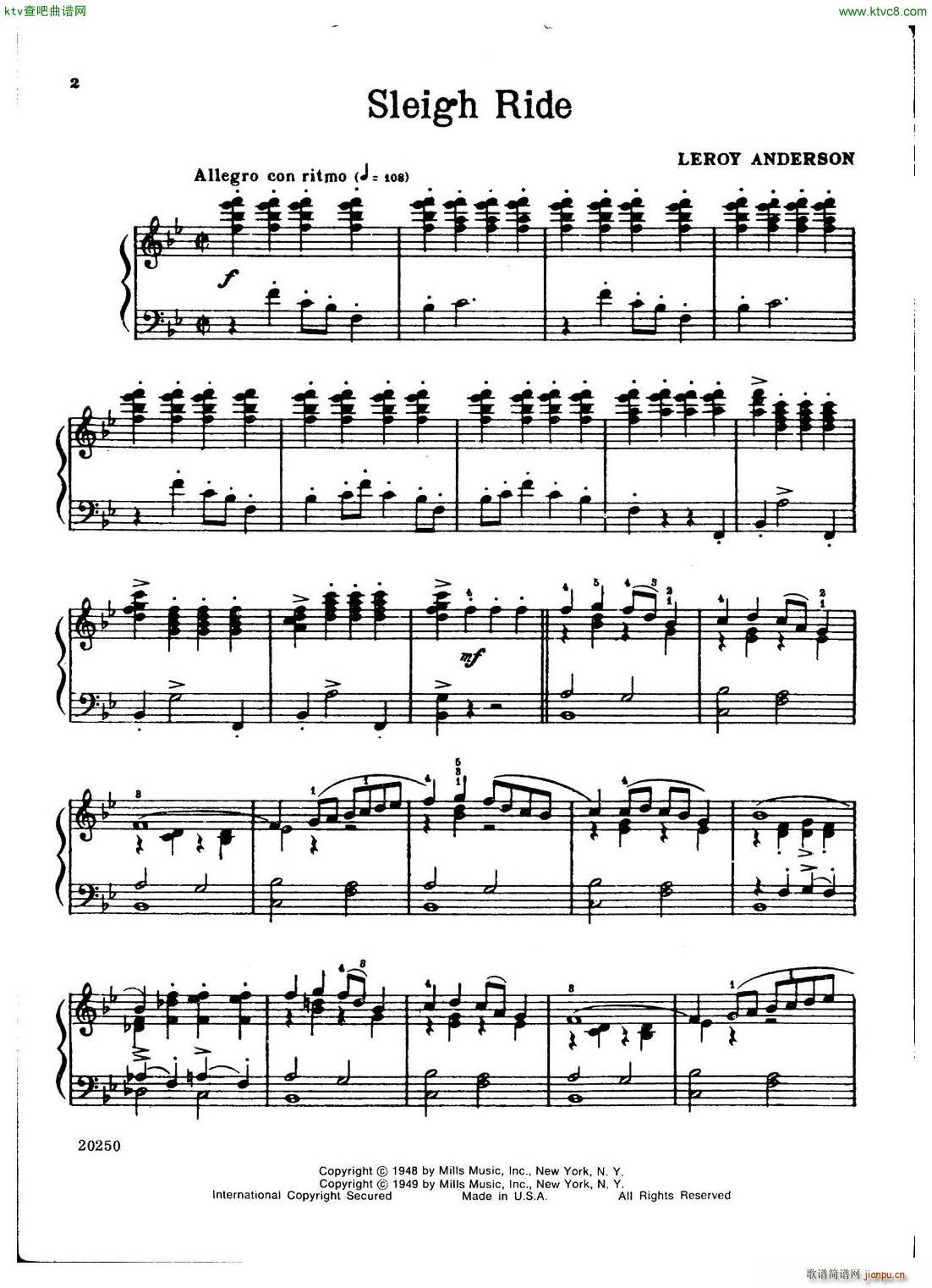 Anderson Sleigh Ride piano solo2